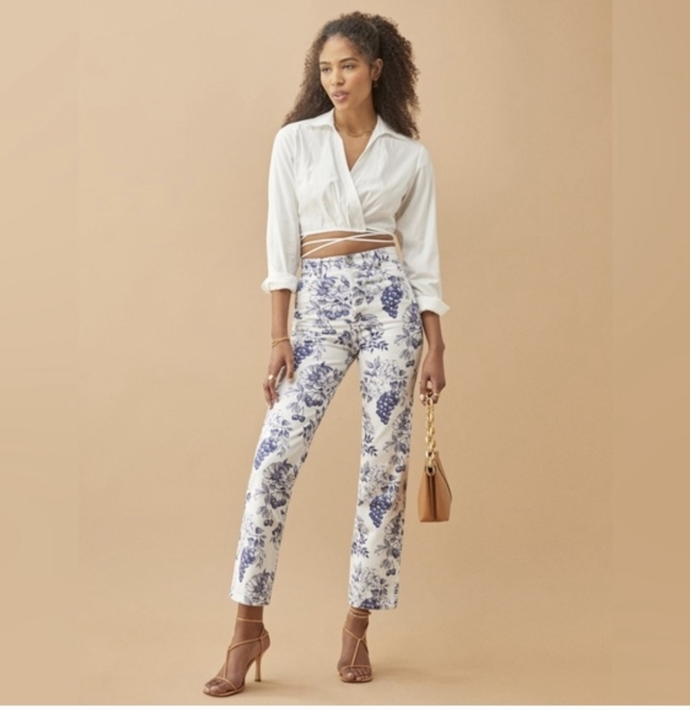 Reformation,Toile Floral Print,Size 25
